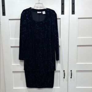 Elegant Black and Blue Women's Dress